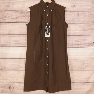 Vintage Cobbies by Cos Cob Dress Womens 13/14 Sleeveless Button Up 70s Deadstock